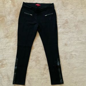 Black pants with leather sides